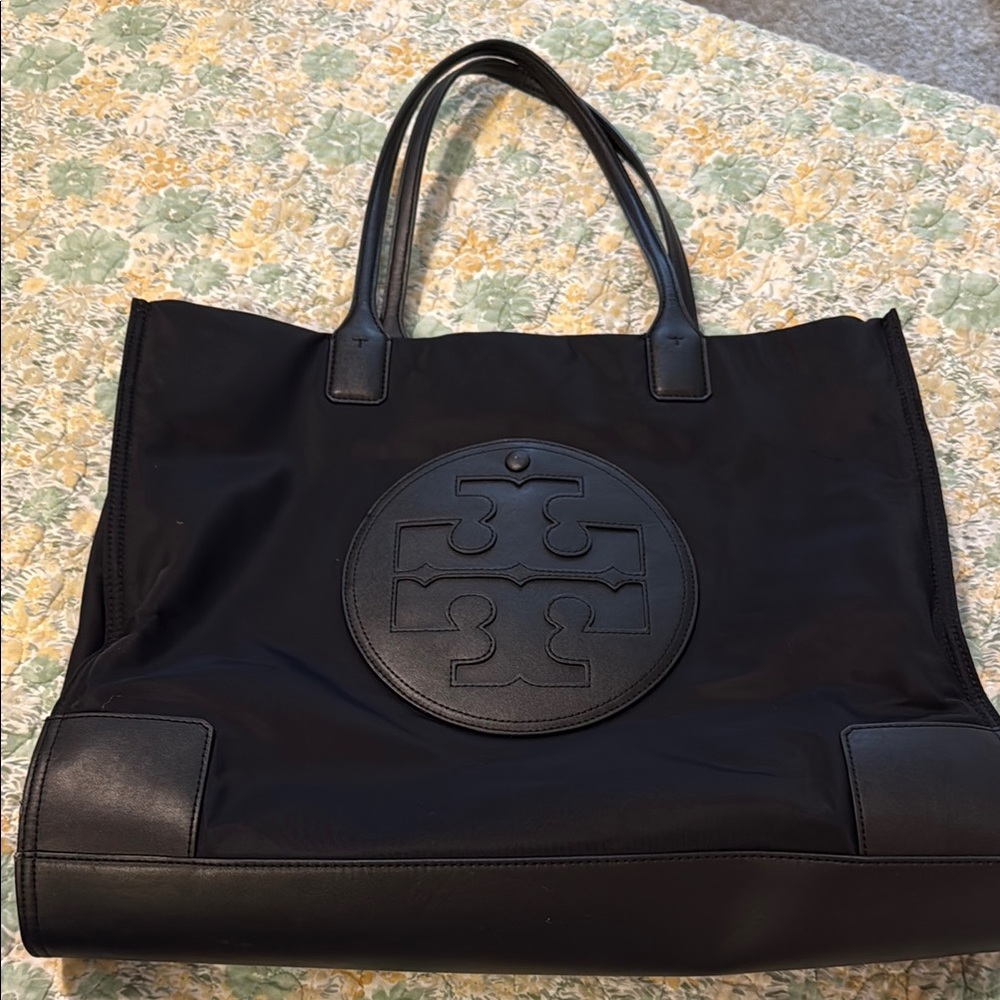 Tory Burch Black Nylon Tote Bag